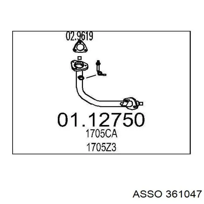 Приёмная труба 361047 Asso