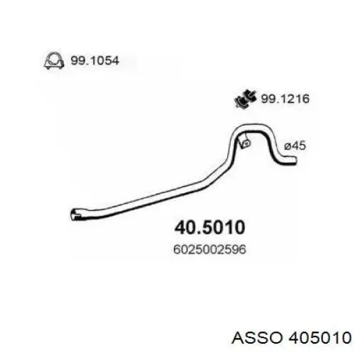 Центральная часть глушителя 405010 Asso