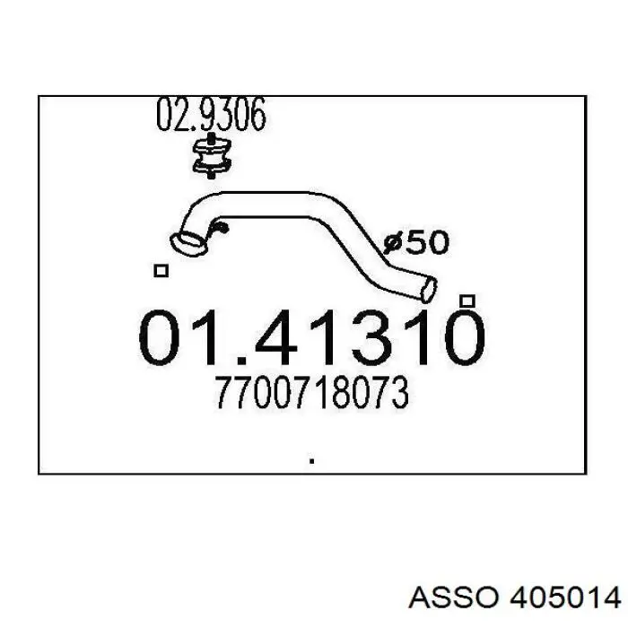 Центральная часть глушителя 405014 Asso