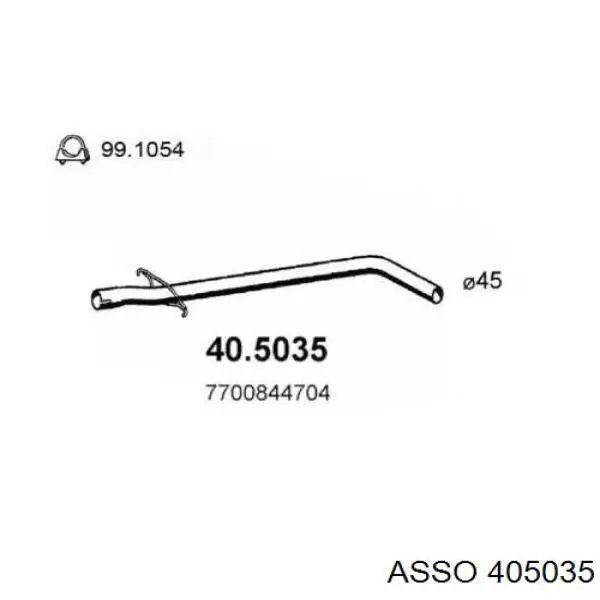 Центральная часть глушителя 405035 Asso