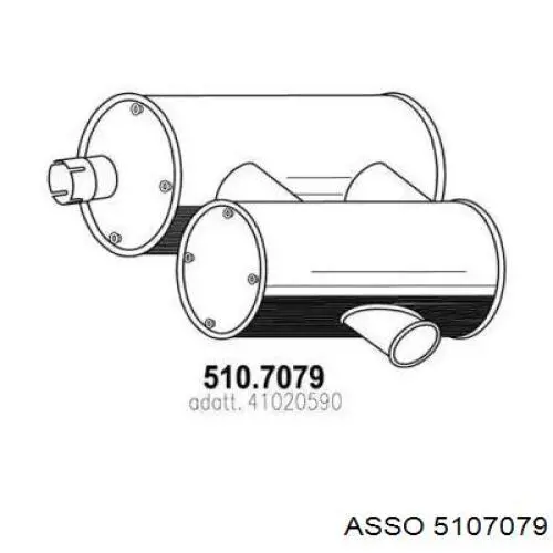 Глушитель задний 5107079 Asso