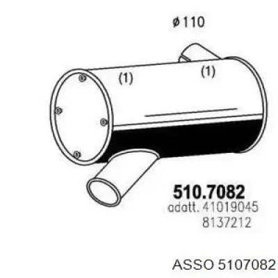 Глушитель, задняя часть 5107082 Asso