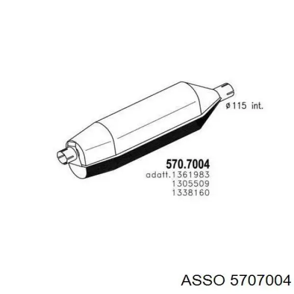 Глушитель задний 5707004 Asso