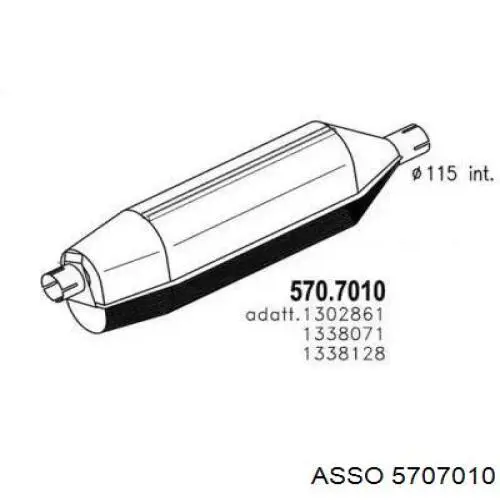 Глушитель, задняя часть 5707010 Asso