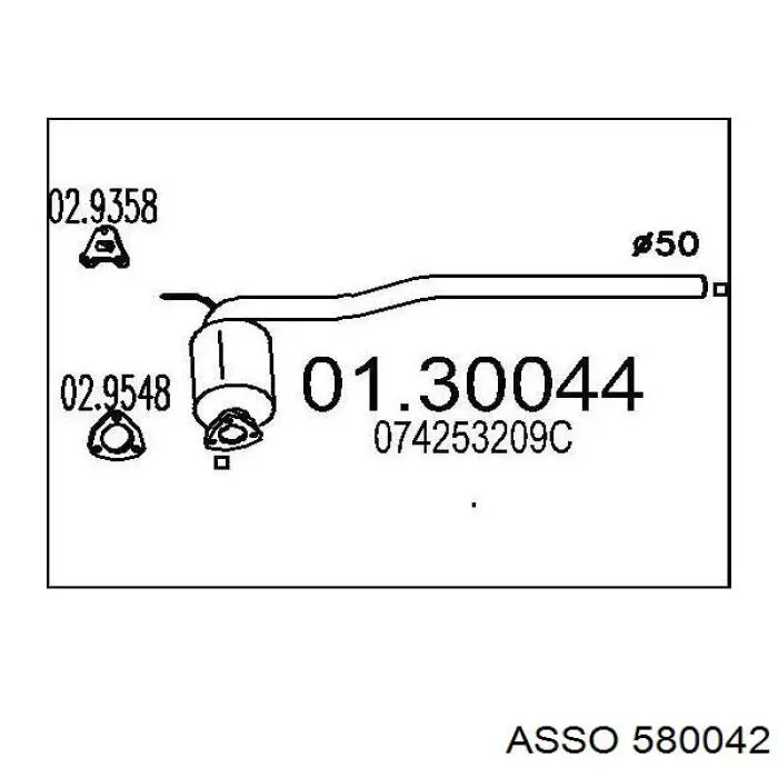 Катализатор 580042 Asso