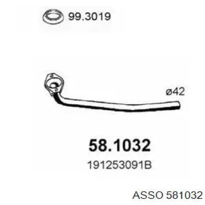 Передняя часть глушителя 581032 Asso