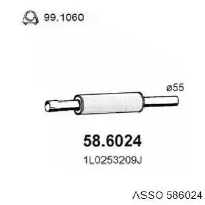 Передняя часть глушителя 586024 Asso