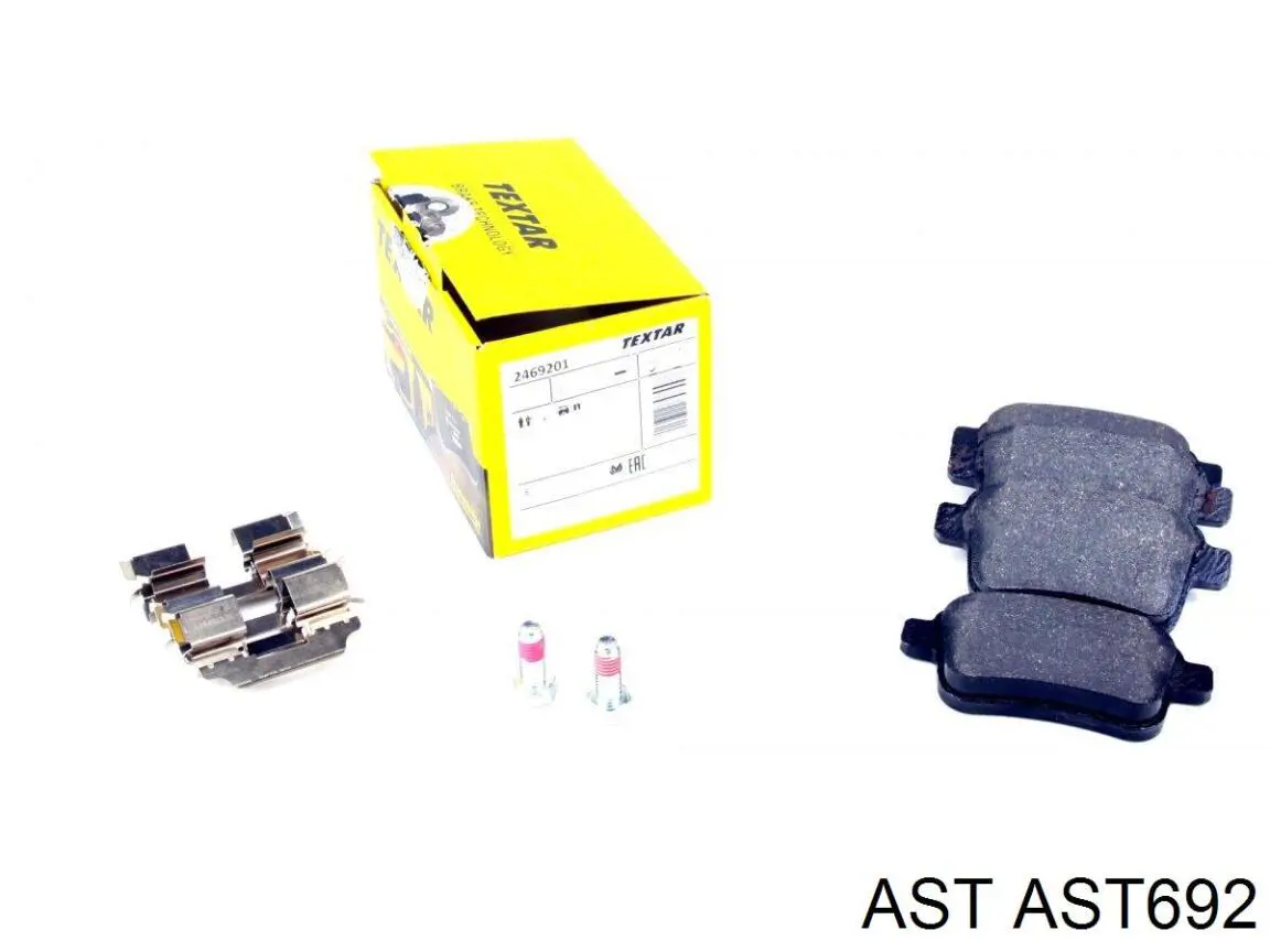 AST692 AST Колодки тормозные дисковые комплект