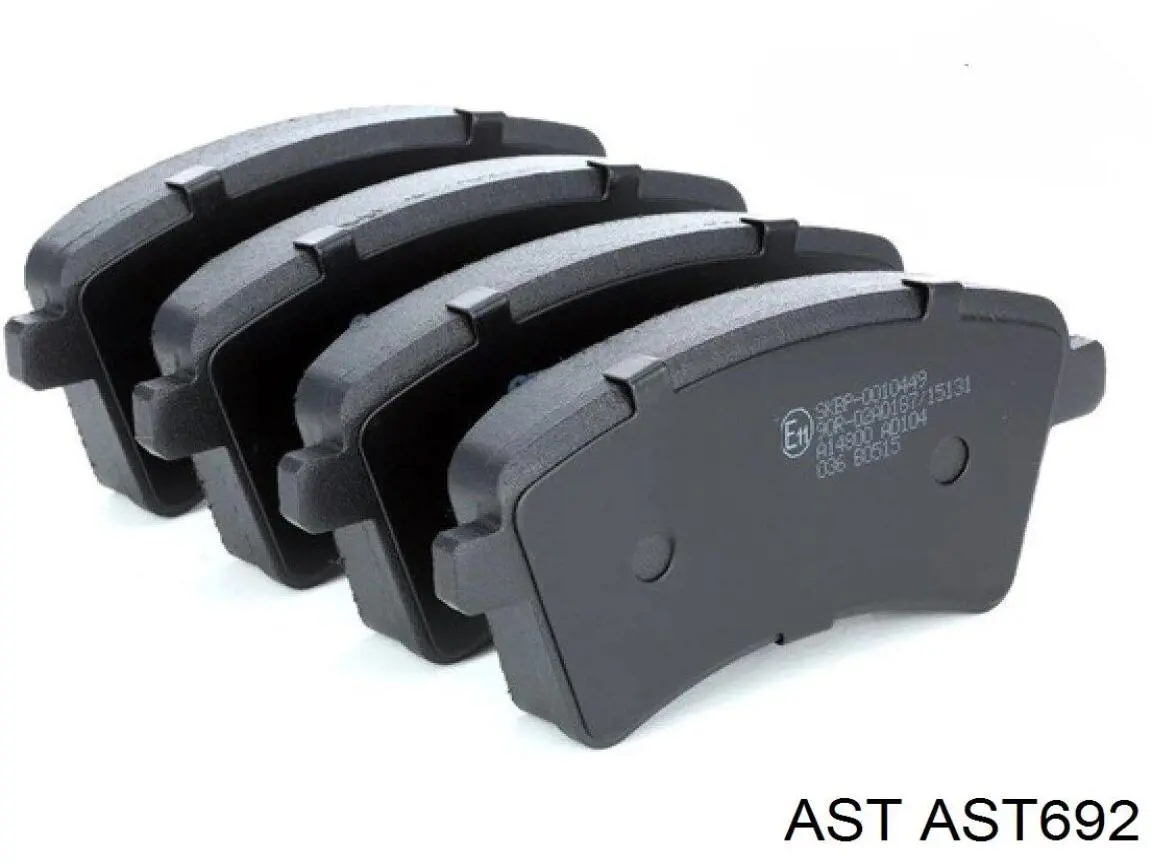 Купить AST692 AST Колодки тормозные задние, дисковые
