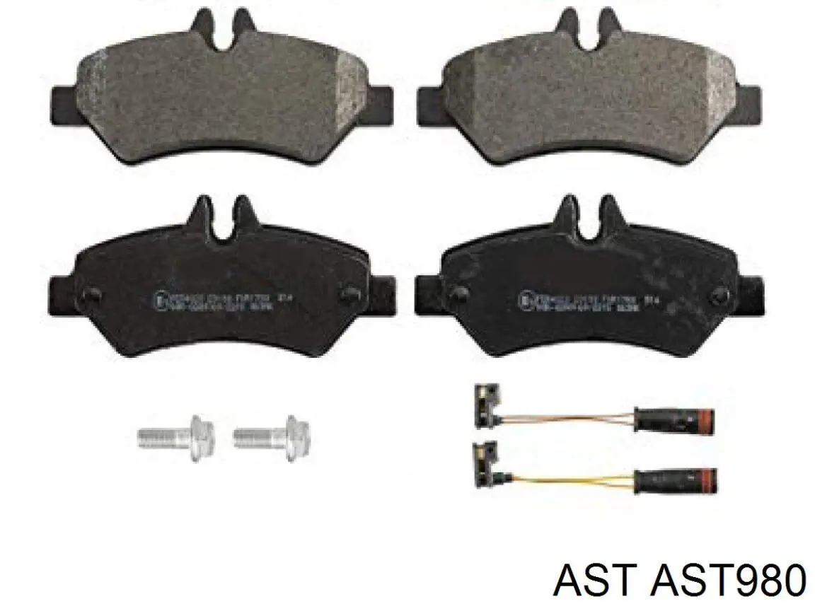 Задние тормозные колодки AST980 AST