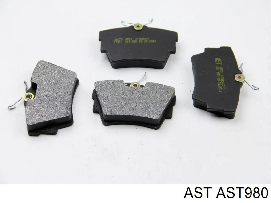 Купить AST980 AST Колодки тормозные задние, дисковые