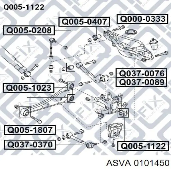 Сайлентблок цапфы задней BH21265B Jikiu