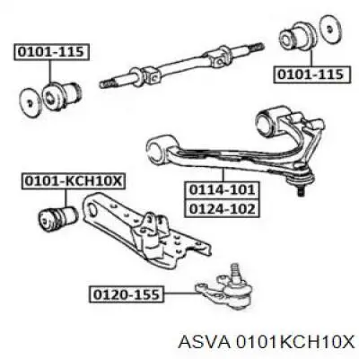 Сайлентблок переднего нижнего рычага GV0454 CTR