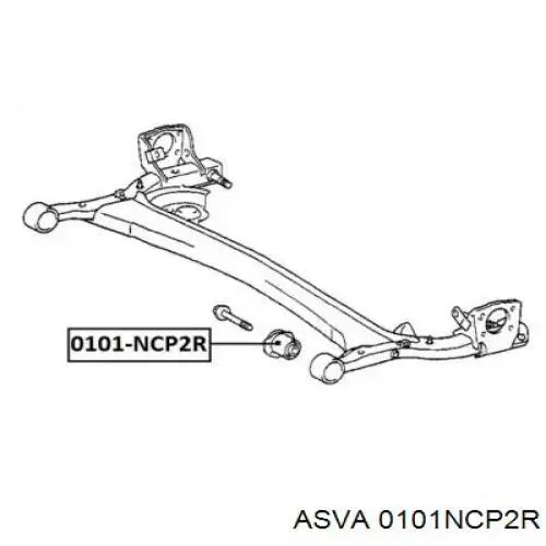  Сайлентблок задней балки (подрамника) Toyota Yaris 