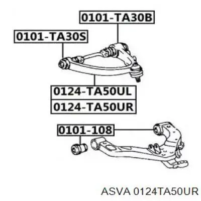 Рычаг передней подвески верхний правый 4806629135 Toyota