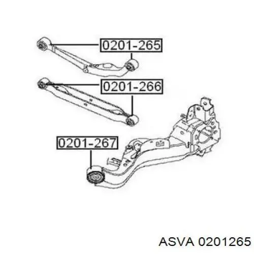 Сайлентблок заднего верхнего рычага AS506323 Aslyx