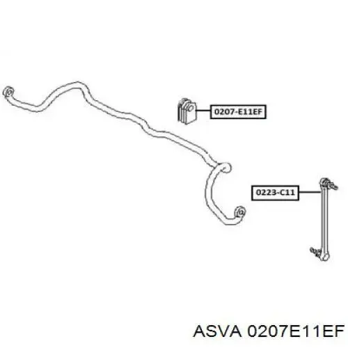 Втулка переднего стабилизатора 0207E11EF Asva