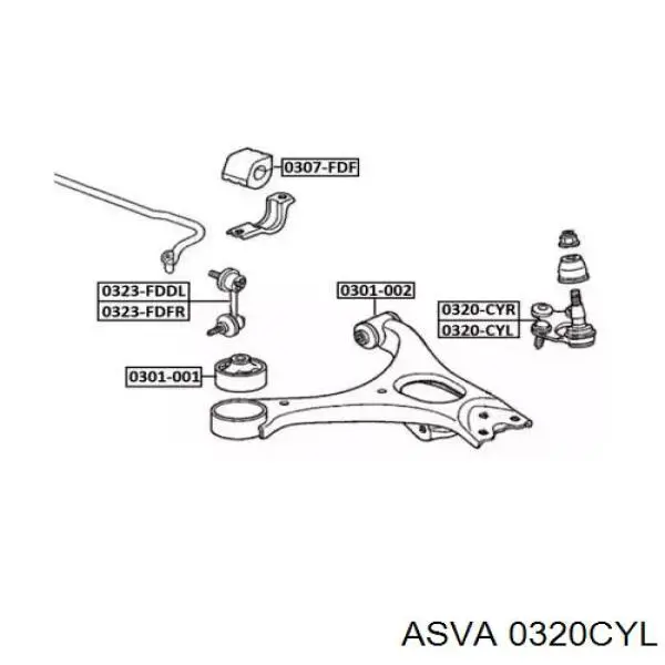  Нижняя шаровая опора Honda Civic 8