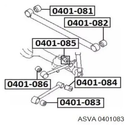 Сайлентблок заднего нижнего рычага 760461 Cautex