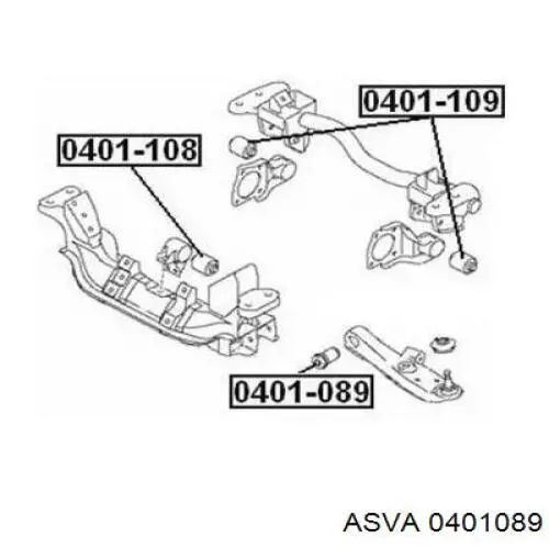 Сайлентблок переднего нижнего рычага MMR319067 Mitsubishi