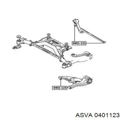 Сайлентблок заднего нижнего рычага MITSUBISHI 4125A020