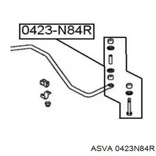 Стойка заднего стабилизатора 0423N84R Asva