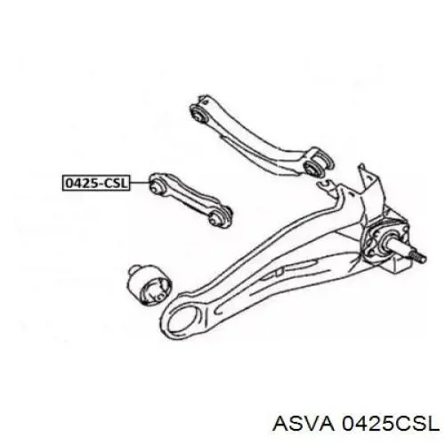 Тяга поперечная задней подвески ASVA 0425CSL