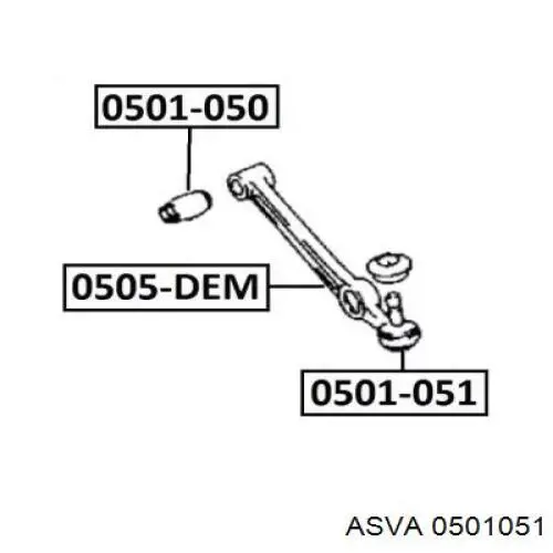 Сайлентблок переднего нижнего рычага ASVA 0501051