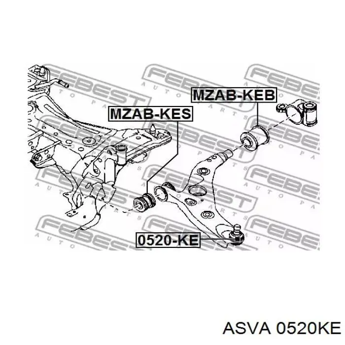 Нижняя шаровая опора 0520KE Asva