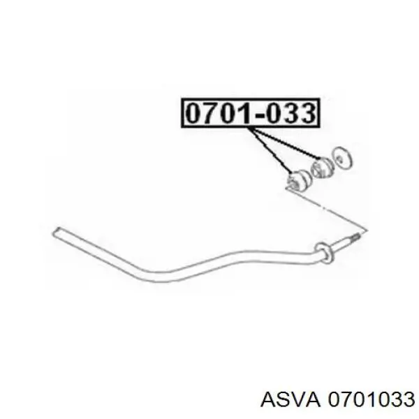 Втулка стабилизатора переднего наружная 0701033 Asva