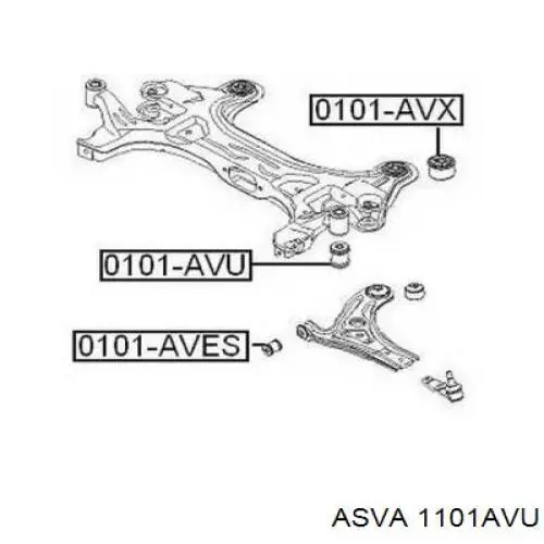 Сайлентблок ADG080296 Blue Print