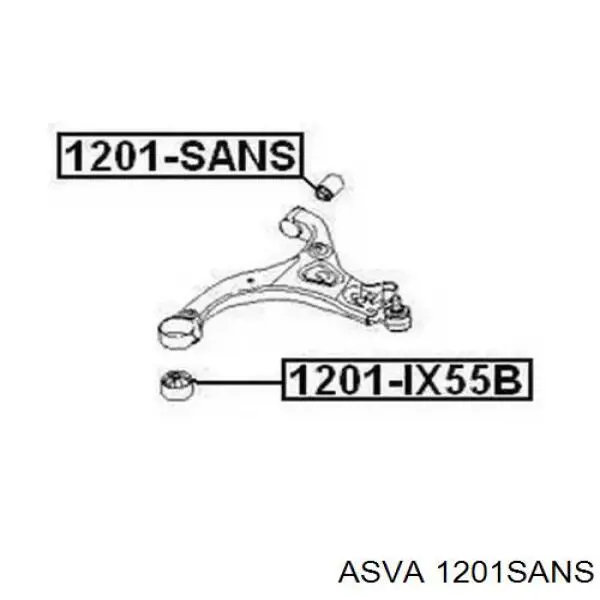 Сайлентблок переднего нижнего рычага DCC010692 Mando