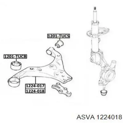 Рычаг передней подвески нижний левый BSK19L Japan Parts