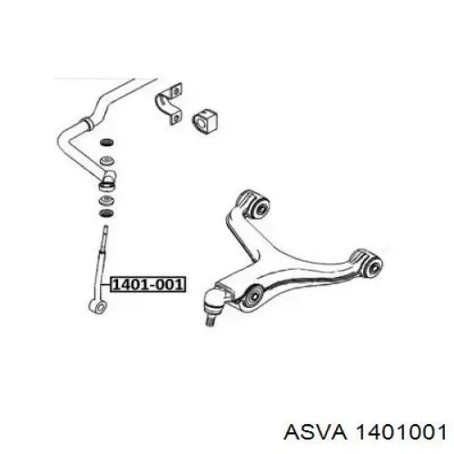 1401001 Asva втулка стойки переднего стабилизатора