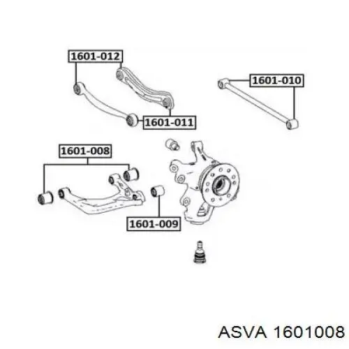 Сайлентблок заднего нижнего рычага 1003527 Autotechteile