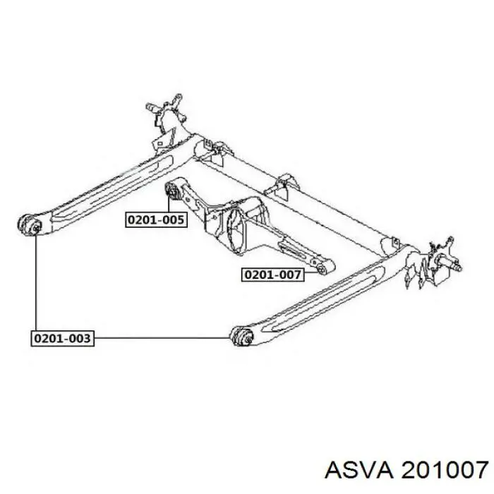 Сайлентблок заднего поперечного рычага ASVA 201007
