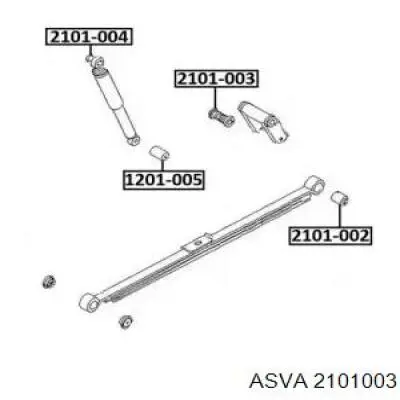SS1221 Ford Сайлентблок серьги рессоры