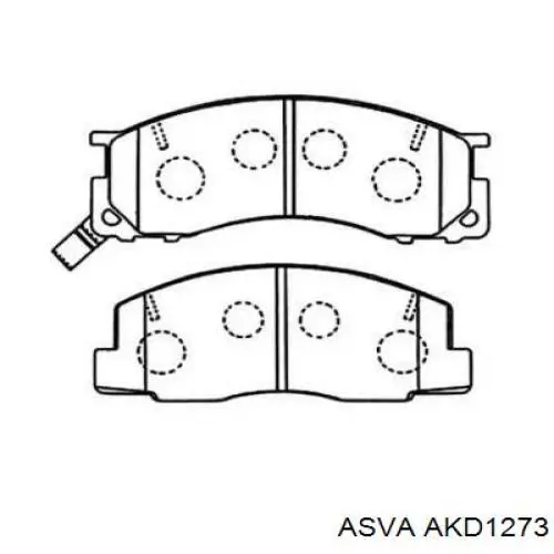 Передние тормозные колодки AKD1273 Asva