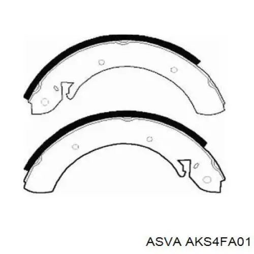 Колодки тормозные задние барабанные ASVA AKS4FA01