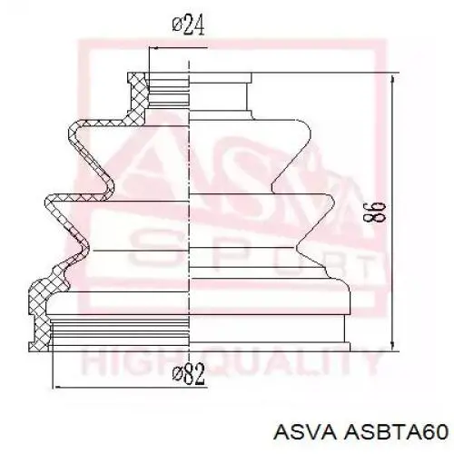 Купить ASBTA60 Asva Приводы передних колес
