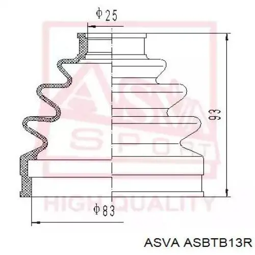 Пыльник ШРУСа наружный 28423AG000 Subaru