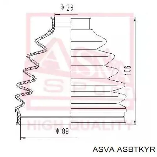 Пыльник ШРУСа наружный S282G00 NPS