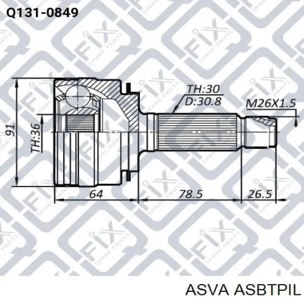 Пыльник ШРУСа наружный ASBTPIL Asva