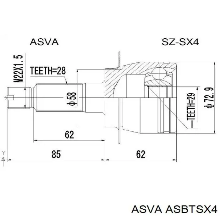 Пыльник ШРУСа внешний, правый Suzuki 4411879J00 цена, от 16.98 USD