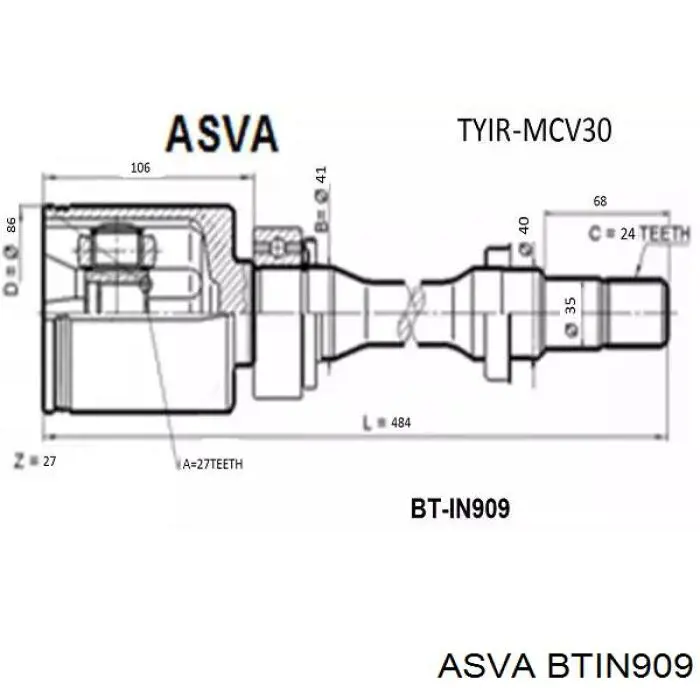 Пыльник шарнира угловых скоростей внутренний передний правый Asva ASBTINACV4 цена, от 20.27 USD