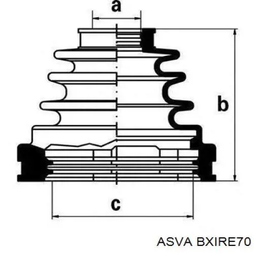 Шарнир привода внутренний Asva BXIRE70 цена, от 47.69 USD