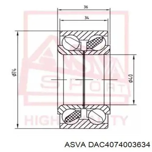 Подшипник ступицы WBK5522 Kavo Parts