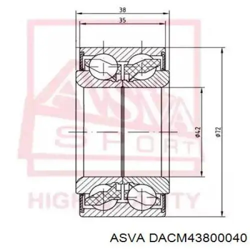 59616 AIC Подшипник ступицы передней