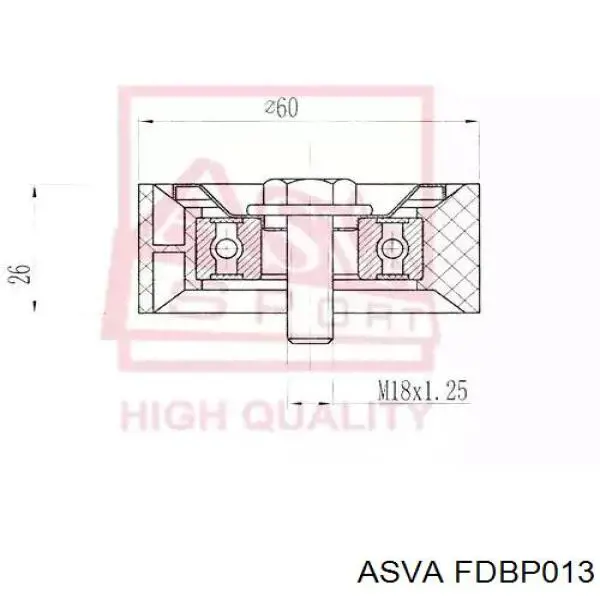 FDBP013 Asva Ролик натяжителя ремня агрегатов