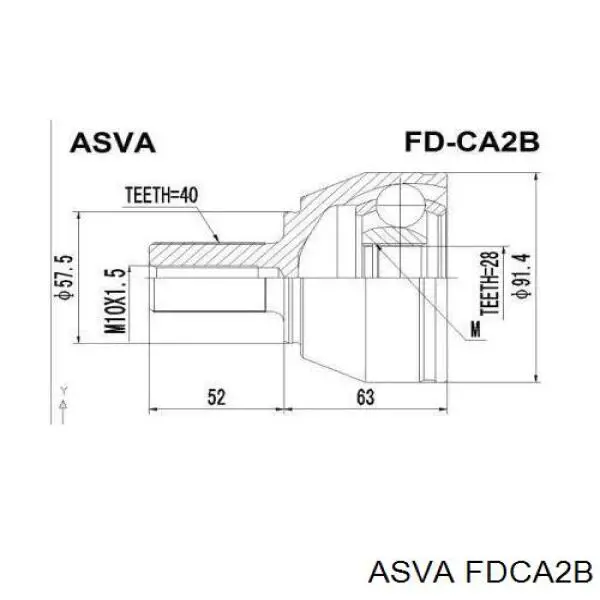 Граната колесная Asva FDCA2B цена, от 48.80 USD
